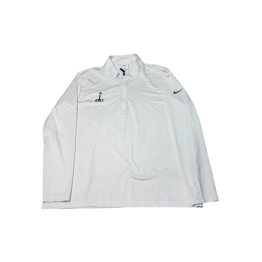 Nike Washington Wizards Dri-FIT 1/4 Zip Pullover White Mens XXL FD5837-110